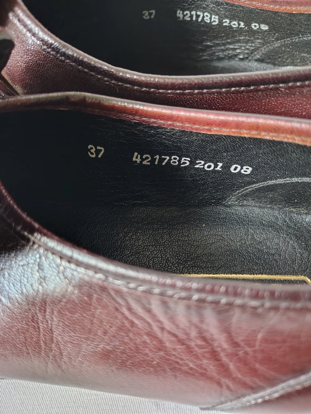 Florsheim Burgundy Leather Penny Loafers with Brass Accent Size 10 D
